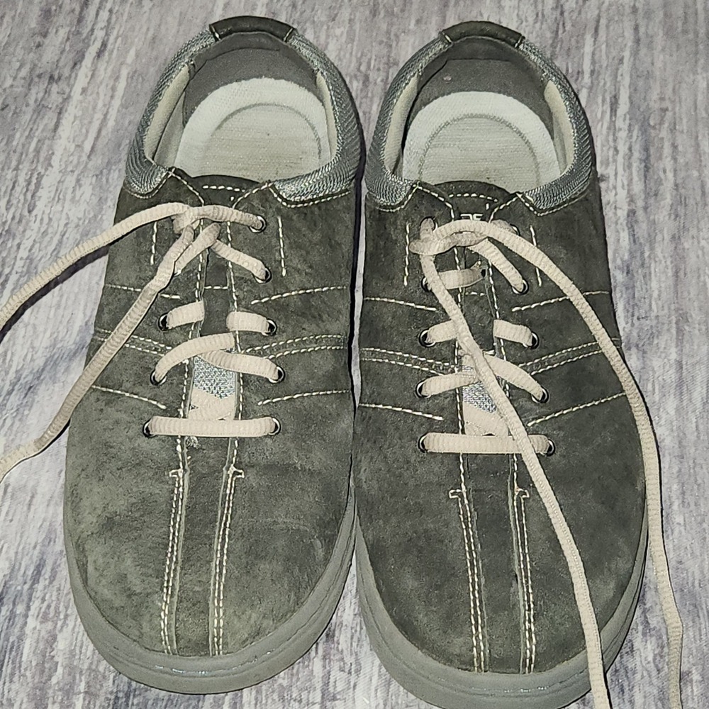 Dansko Leather Upper Fabric Lining Gray Casual Comfort Shoes - Size EU 40